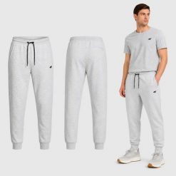 SPODNIE MĘSKIE DRESOWE 4F SPORTOWE DRESY JOGGERY 4XL M1676 SS26. Szare spodnie sportowe męskie 4f, z bawełny. Za 159.99 zł.