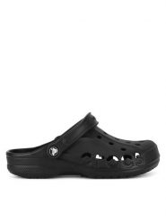 Crocs Klapki BAYA 10126-001 W Czarny. Czarne klapki damskie Crocs, bez wzorów, z materiału, bez obcasa. Za 199.99 zł.