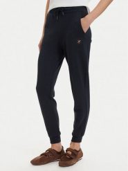 Beverly Hills Polo Club Spodnie dresowe P-SS26W-TF546550 Granatowy Regular Fit. Niebieskie spodnie dresowe damskie Beverly Hills Polo Club, bez wzorów, z bawełny. Za 203.99 zł.