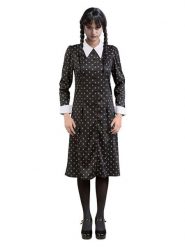 CHAKS Sukienka kostiumowa "WEDNESDAY ©" w kolorze czarnym rozmiar: M. Czarne sukienki damskie CHAKS, na karnawał, m, bez wzorów, bez kołnierzyka, bez ramiączek. Za 86.99 zł.