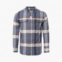 Koszula turystyka męska Swedemount Nordkap Flannel Shirt II oddychająca. Niebieskie koszule męskie SWEDEMOUNT, m, bez wzorów, z tkaniny, bez kołnierzyka, bez ramiączek. Za 199.99 zł.