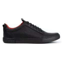 Polbut Buty męskie skórzane casual 2121/2 czarne. Czarne buty sportowe na co dzień męskie ze skóry, bez zapięcia. Za 319.69 zł.