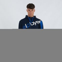 Bluza z kapturem i zamkiem Profeo. Niebieskie bluzy z kapturem męskie ELPLAYER, m, z jersey. W wyprzedaży za 84.00 zł.