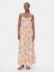 Maaji Sukienka letnia Western Orange Flower Sia PT2748CLD001 Pomarańczowy Regular Fit. Brązowe sukienki damskie Maaji, na lato, l, bez wzorów, z wiskozy, bez kołnierzyka, bez ramiączek. Za 469.99 zł.