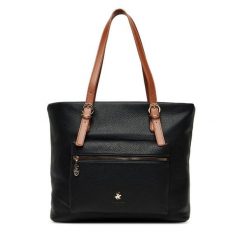 Torebka Beverly Hills Polo Club. Czarne torebki klasyczne damskie Beverly Hills Polo Club, bez wzorów, bez dodatków. Za 249.99 zł.