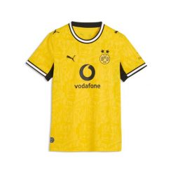 Damska koszulka domowa Borussia Dortmund 26/27 PUMA. Czarne t-shirty damskie Puma, l, bez wzorów, z materiału, bez kołnierzyka. Za 429.00 zł.