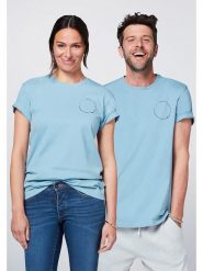 Detto Fatto Koszulka w kolorze błękitnym rozmiar: S. Niebieskie bluzki damskie Detto Fatto, s, bez wzorów, z bawełny, bez kołnierzyka. Za 73.99 zł.