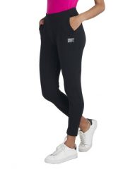 Proste spodnie damskie z zakładkami, z polaru treningowego. Czarne spodnie sportowe damskie LEONE 1947 APPAREL, l, z bawełny, na fitness i siłownię. Za 126.26 zł.