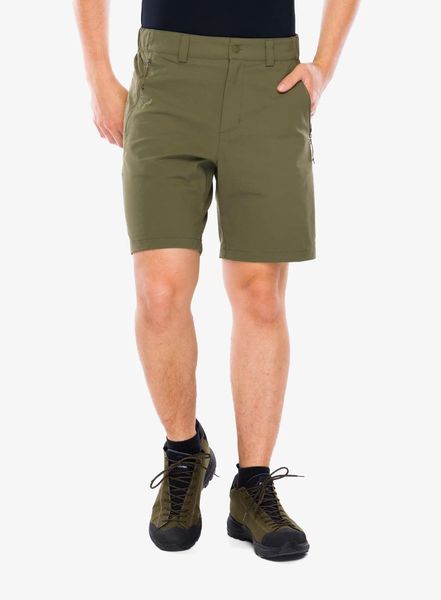 Spodenki turystyczne Fjallraven High Coast Pack Shorts. Zielone szorty męskie Fjällräven, z elastanu, bez kołnierzyka. Za 373.99 zł.