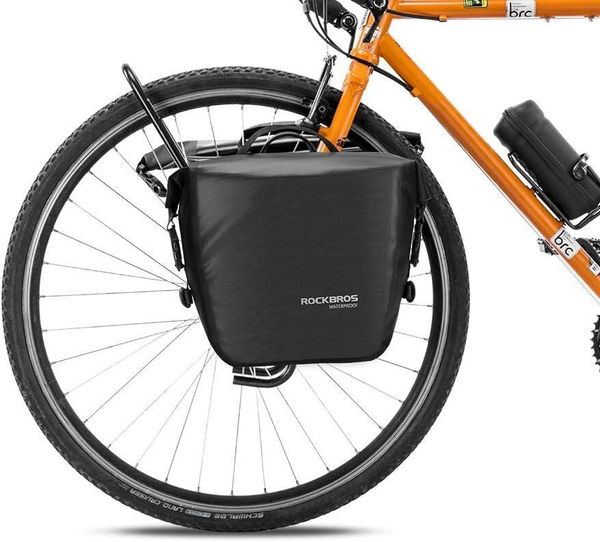 Torba rowerowa wodoodporna do użytku przód tył ROCKBROS. Czarne torby męskie na ramię ROCKBROS, bez wzorów, z materiału, na ramię. Za 276.00 zł.