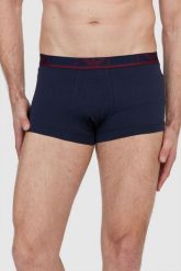 EMPORIO ARMANI Granatowe bokserki z logo 3 pack. Niebieskie bokserki męskie Emporio Armani, bez wzorów, z bawełny. W wyprzedaży za 149.99 zł.
