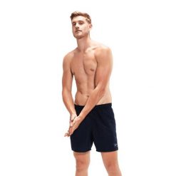 Spodenki szorty męskie Speedo Prime Leis. Niebieskie kąpielówki męskie Speedo, m, bez wzorów, z materiału, do pływania. Za 391.30 zł.