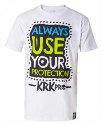 Koszulka męska do BMX, hulajnogi Krkpro Always t-shirt. Białe t-shirty męskie KRK PRO, l, bez wzorów, z bawełny, bez kołnierzyka. Za 69.99 zł.