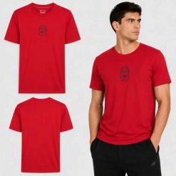 T-SHIRT MĘSKI 4F KOSZULKA SPORTOWA Z NADRUKIEM 1 BAWEŁNA M3328 SS26. Niebieskie t-shirty sportowe męskie 4f, m, z bawełny, bez ramiączek, na fitness i siłownię. Za 181.97 zł.