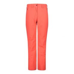 Spodnie narciarskie dla kobiet CMP. Czerwone spodnie materiałowe damskie CMP, bez wzorów, sportowe. Za 439.99 zł.
