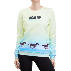 Bluza jeździecka damska GALOP WEAR konie w galopie #Galop. Niebieskie bluzy z nadrukiem damskie GALOP WEAR, m, z materiału. Za 279.00 zł.