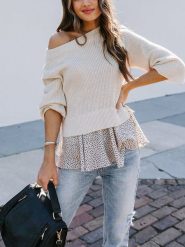 Milan Kiss Sweter w kolorze kremowym rozmiar: M. Brązowe swetry klasyczne damskie Milan Kiss, m, bez kołnierzyka. Za 150.37 zł.