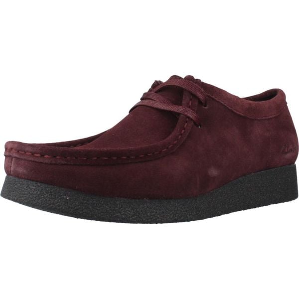 Buty CLARKS WALLABEE EVO SH Bordeaux. Czerwone obuwie treningowe damskie Clarks, na fitness i siłownię. Za 408.85 zł.