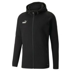 Bluza z kapturem męskie Puma Teamfinal Casuals Hooded Jkt. Czarne bluzy sportowe męskie Puma, m, z bawełny. Za 204.68 zł.