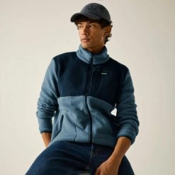 Męska bluza polarowa Frankie Borg Color Block z zamkiem błyskawicznym. Niebieskie bluzy bez kaptura męskie Regatta, l, z materiału. Za 182.50 zł.
