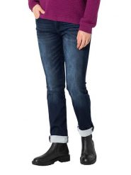 Timezone Dżinsy "Marah" - Slim fit - w kolorze granatowym rozmiar: W27/L30. Niebieskie jeansy damskie Timezone. Za 114.17 zł.