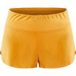 Spodenki damskie Craft Hypervent Split. Żółte szorty damskie Craft, bez wzorów, z elastanu. Za 213.50 zł.
