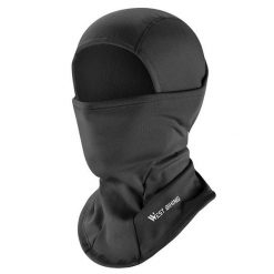Czapka z pełną osłoną twarzy, ciepła, czarna. Czarne czapki męskie WEST BIKING, na zimę, bez wzorów, z materiału, sportowe. Za 63.04 zł.