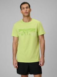 4F T-shirt reagular z nadrukiem męski - zielony XXL. Zielone t-shirty męskie 4f, m, bez wzorów, z bawełny, bez kołnierzyka. Za 59.99 zł.