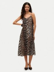 Vero Moda Sukienka letnia Josie 10303398 Brązowy Regular Fit. Brązowe sukienki damskie Vero Moda, na lato, l, bez wzorów, z wiskozy, bez kołnierzyka, bez ramiączek. Za 89.99 zł.