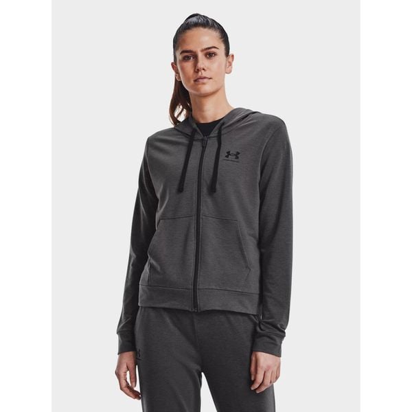 Bluza sportowa damska Under Armour Rival Terry Full Zip Hoodie. Szare bluzy sportowe damskie Under Armour, l. Za 149.99 zł.