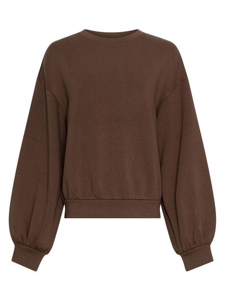 MOSS COPENHAGEN Bluza "Brionna" w kolorze ciemnobrązowym rozmiar: S/M. Brązowe bluzy bez kaptura damskie MOSS COPENHAGEN, m. Za 239.86 zł.