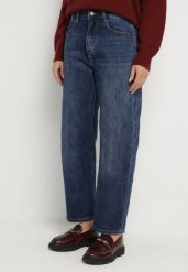 Niebieskie Jeansy Mom Fit High Waist z Bawełny Nelimesa. Niebieskie jeansy damskie Born2be, z podwyższonym stanem. Za 119.99 zł.