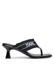 KARL LAGERFELD Japonki Panache II KL30104 Czarny. Czarne klapki damskie Karl Lagerfeld, bez wzorów, z materiału, bez obcasa. Za 599.99 zł.