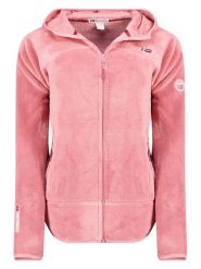Geographical Norway Kurtka polarowa "Upalood" w kolorze różowym rozmiar: S. Różowe kurtki damskie Geographical Norway, s, z aplikacjami, z polaru, bez kaptura. Za 117.45 zł.