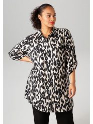 Aniston Bluzka w kolorze kremowo-czarnym rozmiar: 44. Brązowe bluzki damskie Aniston, bez wzorów, z wiskozy, bez kołnierzyka, bez ramiączek. Za 47.94 zł.