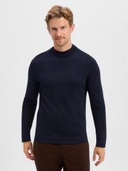 Drykorn sweter wełniany Mężczyźni wełna ze strzyży niebieski, L. Niebieskie swetry męskie Drykorn, l, bez wzorów, z wełny, bez kołnierzyka. Za 699.95 zł.