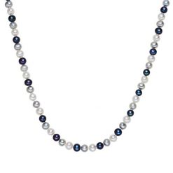 Lulu & Jane Łańcuszek Perła hodowlana słodkowodna Wielokolorowy Naszyjniki 1 ct Damski. Białe naszyjniki damskie Lulu & Jane, srebrne. Za 529.99 zł.