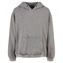 Damska Bluza Z Kapturem Acid Wash Oversized Hoodie. Szare bluzy z kapturem damskie BUILD YOUR BRAND, l. Za 184.99 zł.