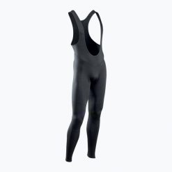 Spodnie rowerowe męskie Northwave Force 2 Bibtight 10. Czarne spodnie materiałowe męskie Northwave, bez wzorów, sportowe. Za 259.99 zł.