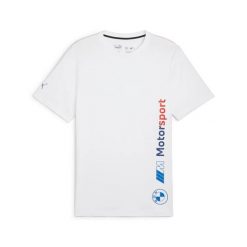 Koszulka sportowa męska Puma BMW MMS LOGO 62415502. Białe t-shirty sportowe męskie Puma, m, z bawełny, bez ramiączek. Za 161.42 zł.