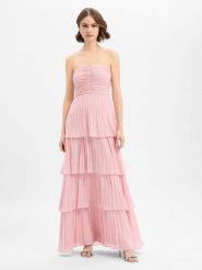 Marie Lund Damska sukienka wieczorowa Kobiety różowy jednolity, 40. Czerwone sukienki damskie Marie Lund, bez wzorów, z szyfonu, wizytowe, bez kołnierzyka, bez ramiączek, plisowane. Za 849.95 zł.