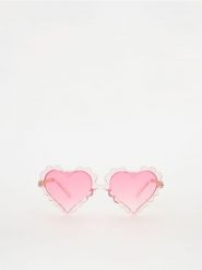 Okulary przeciwsłoneczne serca - różowy. Czerwone okulary przeciwsłoneczne dziecięce Reserved. Za 29.99 zł.