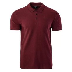 Koszulka polo męska Hi-Tec Micko - bordowa, Rozmiar S. Czerwone koszulki polo męskie Hi-tec, m, bez wzorów, z bawełny, bez ramiączek. Za 64.99 zł.
