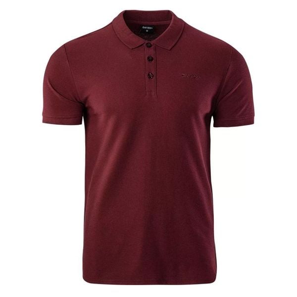 Koszulka polo męska Hi-Tec Micko - bordowa, Rozmiar S. Czerwone koszulki polo męskie Hi-tec, m, bez wzorów, z bawełny, bez ramiączek. Za 64.99 zł.