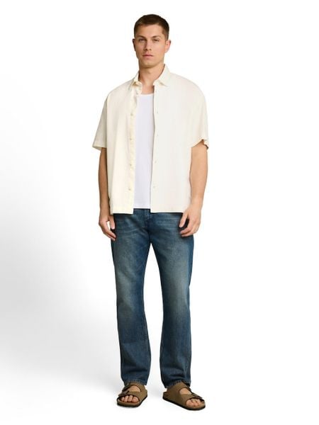 Tom Tailor Denim koszula casual Mężczyźni Comfort Fit Bawełna (100%) beżowy, S. Brązowe koszule męskie Tom Tailor Denim, m, bez wzorów, z bawełny, bez kołnierzyka, bez ramiączek. Za 199.95 zł.