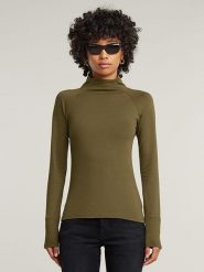 G-Star Koszulka w kolorze khaki rozmiar: L. Brązowe bluzki damskie G-Star, l, bez wzorów, z bawełny, retro, bez kołnierzyka, bez ramiączek. Za 96.60 zł.