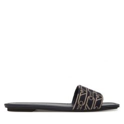 Klapki Emporio Armani. Niebieskie klapki damskie Emporio Armani, bez wzorów, bez obcasa. Za 829.99 zł.