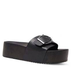 Klapki Jenny Fairy. Czarne klapki damskie Jenny Fairy, bez wzorów, bez obcasa. Za 129.99 zł.