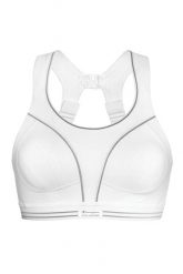 Biustonosz treningowy Shock Absorber Ultimate Run Bra white U10046. Białe biustonosze CHAMPION, bez wzorów, z elastanu. Za 219.99 zł.