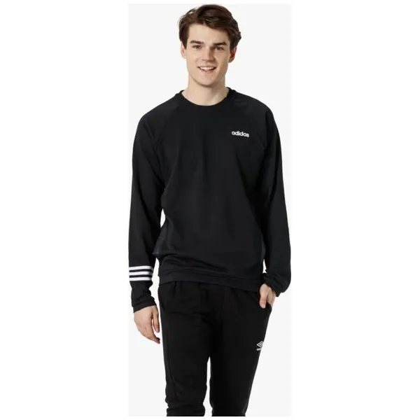 Adidas Bluza E Mo Crew Ft , czarny, rozmiar L. Czarne bluzy bez kaptura męskie Adidas, l, z bawełny. W wyprzedaży za 159.99 zł.